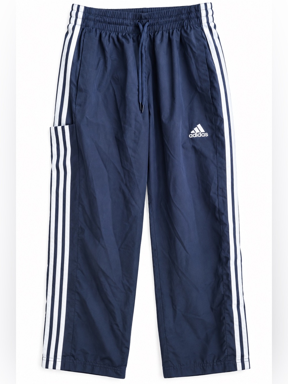 Classic adidas Navy Joggers with White Side Stripes NEW size Small
